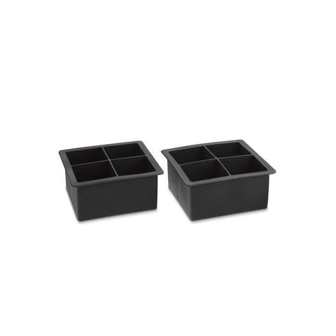 AussieSuperStore Homeware Supplies Silicone Jumbo Rocks Blocks Ice Cube Trays Silicone Jumbo Rocks Blocks Ice Cube Trays | Kitchenware Gifts CB4SQUAREICEPACKX2